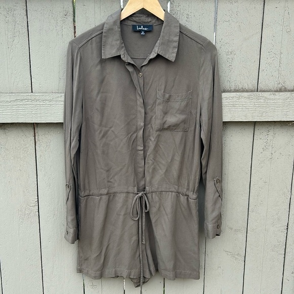 Lulu's Romper Military Green Romper Perfect Spring and Summer Outfit Sz M - Picture 1 of 5